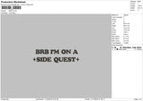 Brb Embroidery File 6 sizes