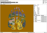 Bear Paw 03 Embroidery File 6 sizes