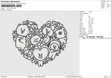 BTS LOVE  Embroidery File 6 size