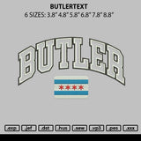 Butlertext Embroidery File 6 sizes