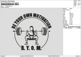 Gymcircle 02 Embroidery File 6 sizes