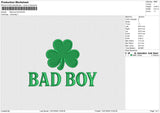Bad Boy Embroidery File 6 size