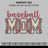 Momtext Embroidery File 6 sizes