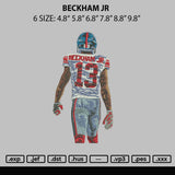 Beckham Jr Embroidery File 6 sizes