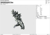 Black Goku v2 Embroidery File 6 size