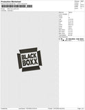 Black boxx puff Embroidery File 6 size