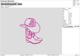 Boots Cowboy Embroidery File 6 sizes