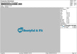 Bootytext Embroidery File 6 sizes