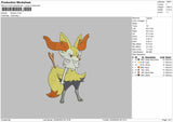 Braixen Pokemon Embroidery File