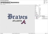 Braves atlanta Embroidery File 6 size