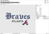 Braves atlanta Embroidery File 6 size