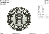 Brewery Embroidery File 6 size