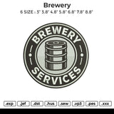 Brewery Embroidery File 6 size