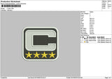 Cstars Embroidery File 6 sizes