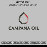Oiltext 2802 Embroidery File 6 sizes