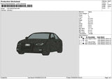 Car 0402 Embroidery File 6 sizes
