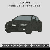 Car 0402 Embroidery File 6 sizes