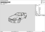Car 0509b Embroidery File 6 sizes