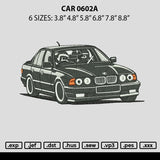 Car 0602a Embroidery File 6 sizes