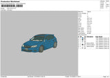 Car Crjs Embroidery File 6 sizes