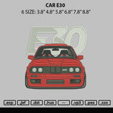 Car E30 Embroidery File 6 sizes