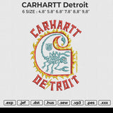 CARHARTT Detroit Embroidery File 6 size