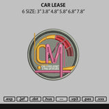 Car Lease Embroidery File 6 sizes