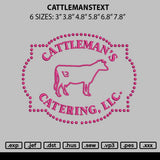 Cattlemanstext Embroidery File 6 sizes