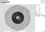 Cd Vinyl Embroidery File 6 sizes