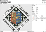 CHESS CLUB Embroidery File 6 size