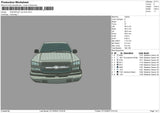 Chevrolet Car Front E,broidery File 6 sizes