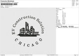 CHICAGO EV Embroidery File 6 size