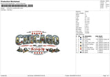 CHICAGO LANDSCAPE Embroidery File 6 sizes