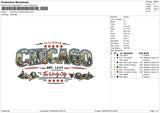 CHICAGO LANDSCAPE Embroidery File 6 sizes