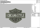 Chicanotext Embroidery File  6 sizes