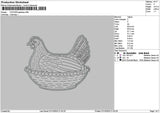 Chicken Applique Embroidery File 6 sizes