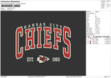 Chiefs3010 Embroidery File 6 sizes