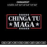 Chingatext Embroidery File 6 sizes