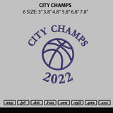 City Champs Embroidery File 6 sizes