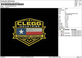 Cleggtext Embroidery File 6 sizes