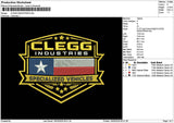Cleggtext Embroidery File 6 sizes