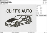 CLIFF'S AUTO Embroidery File 6 size
