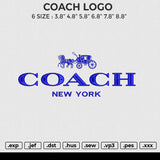 COACH LOGO Embroidery File 6 size