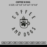 Coffee N Dog Embroidery File 6 sizes