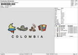 Colombiatext 1510 Embroidery File 6 sizes