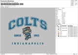 COLTS HELLO KITTY Embroidery File 6 sizes