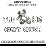Comfytext 1903 Embroidery File 6 sizes