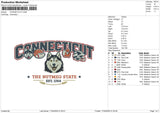 CONNECTICUT Embroidery File 6 size