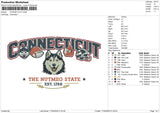 CONNECTICUT Embroidery File 6 size