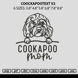 Cookapootext V2 Embroidery File 6 sizes